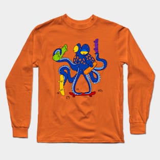 Octopus skating Long Sleeve T-Shirt